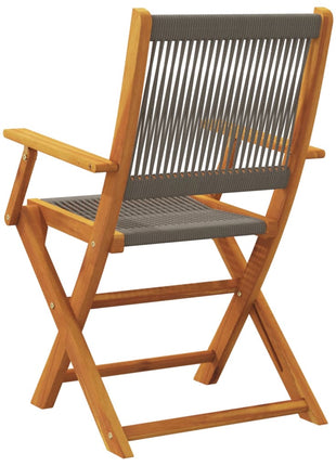 Tuinstoelen 8 st inklapbaar massief acaciahout grijs