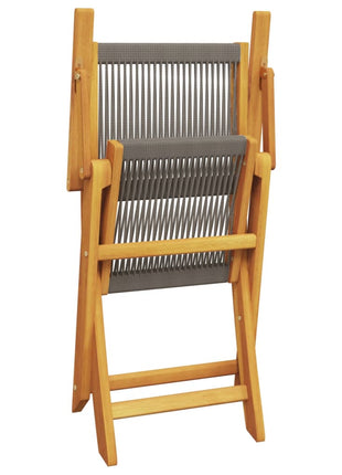 Tuinstoelen 8 st inklapbaar massief acaciahout grijs