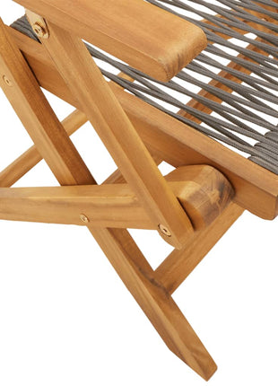 Tuinstoelen 8 st inklapbaar massief acaciahout grijs