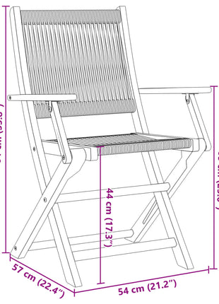 Tuinstoelen 8 st inklapbaar massief acaciahout grijs