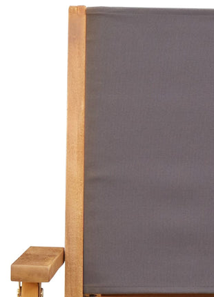 Tuinstoelen 4 st inklapbaar massief hout en stof antracietkleur
