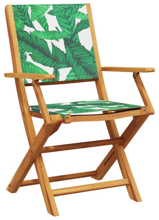 Tuinstoelen 6 st inklapbaar stof en massief hout groen