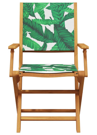 Tuinstoelen 6 st inklapbaar stof en massief hout groen