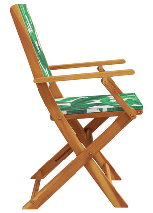 Tuinstoelen 6 st inklapbaar stof en massief hout groen