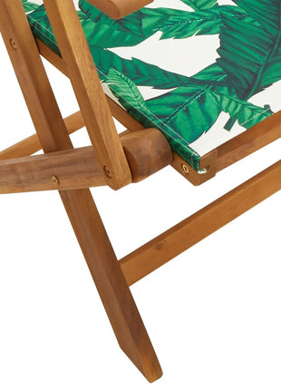 Tuinstoelen 6 st inklapbaar stof en massief hout groen