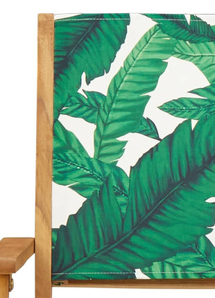 Tuinstoelen 6 st inklapbaar stof en massief hout groen