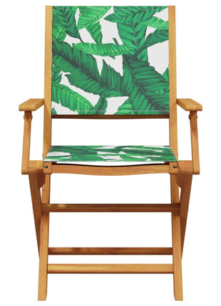 Tuinstoelen 8 st inklapbaar stof en massief hout groen