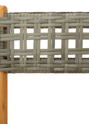 Tuinstoelen 6 st inklapbaar poly rattan en massief hout grijs