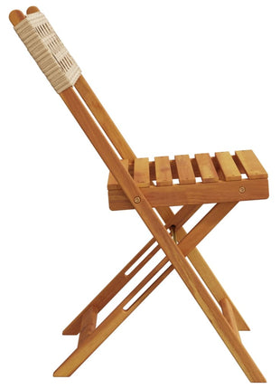 Tuinstoelen 8 st inklapbaar poly rattan en massief hout beige