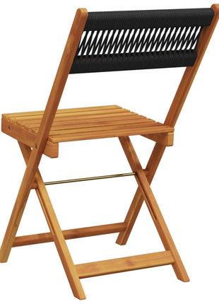 Tuinstoelen 4 st inklapbaar massief acaciahout zwart