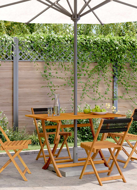 Tuinstoelen 4 st inklapbaar massief acaciahout zwart