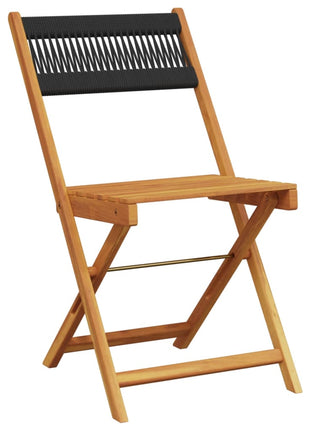 Tuinstoelen 6 st inklapbaar massief acaciahout zwart