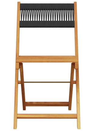 Tuinstoelen 6 st inklapbaar massief acaciahout zwart