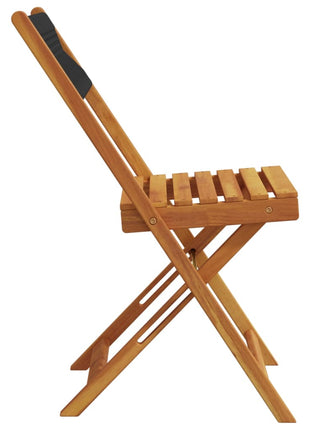 Tuinstoelen 6 st inklapbaar massief acaciahout zwart