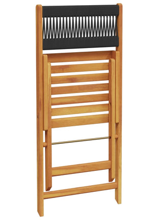 Tuinstoelen 6 st inklapbaar massief acaciahout zwart