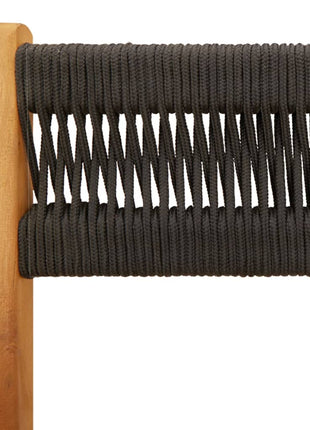 Tuinstoelen 6 st inklapbaar massief acaciahout zwart