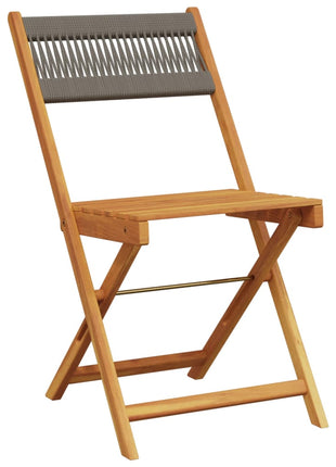 Tuinstoelen 4 st inklapbaar massief acaciahout grijs