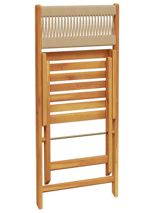 Tuinstoelen 4 st inklapbaar massief acaciahout beige