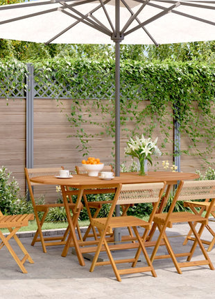 Tuinstoelen 6 st inklapbaar massief acaciahout beige