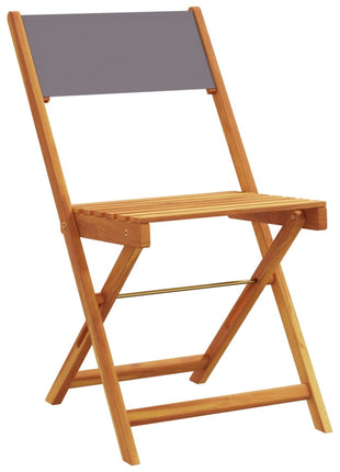 Tuinstoelen 8 st inklapbaar massief hout en stof antracietkleur
