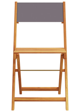 Tuinstoelen 8 st inklapbaar massief hout en stof antracietkleur