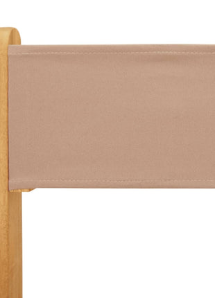 Tuinstoelen 6 st inklapbaar stof en massief hout taupe