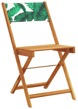 Tuinstoelen 4 st inklapbaar stof en massief hout groen