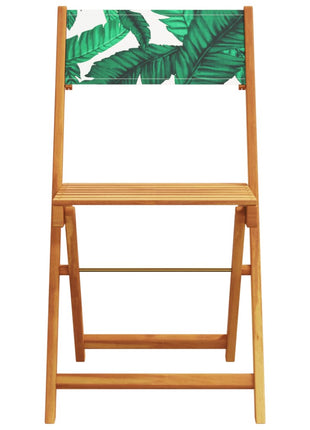 Tuinstoelen 4 st inklapbaar stof en massief hout groen