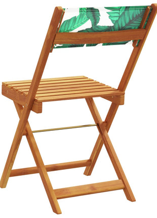 Tuinstoelen 4 st inklapbaar stof en massief hout groen