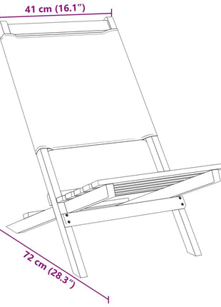 Tuinstoelen 4 st inklapbaar massief hout en stof crèmewit