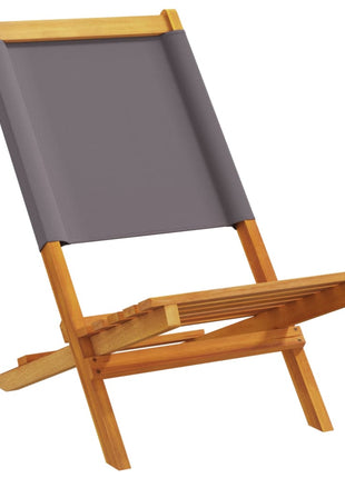 Tuinstoelen 4 st inklapbaar massief hout en stof antracietkleur