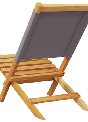 Tuinstoelen 6 st inklapbaar massief hout en stof antracietkleur