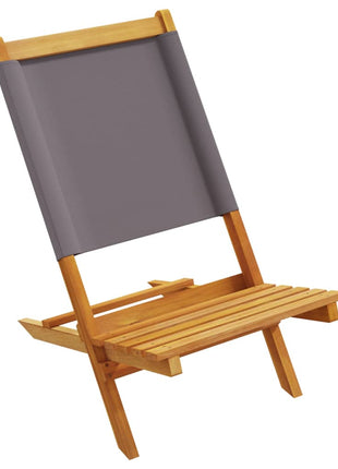 Tuinstoelen 8 st inklapbaar massief hout en stof antracietkleur