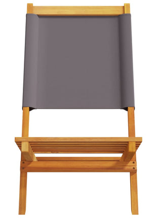Tuinstoelen 8 st inklapbaar massief hout en stof antracietkleur