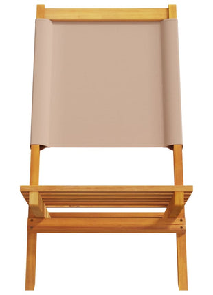 Tuinstoelen 4 st inklapbaar stof en massief hout taupe