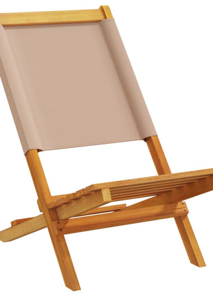 Tuinstoelen 6 st inklapbaar stof en massief hout taupe
