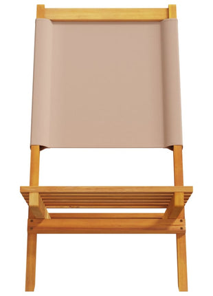 Tuinstoelen 6 st inklapbaar stof en massief hout taupe