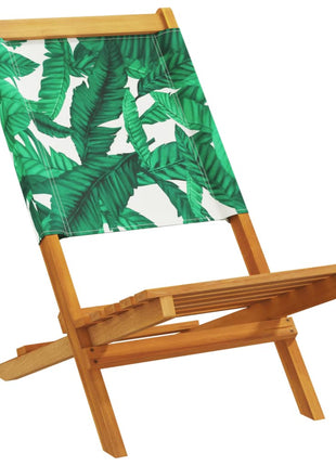 Tuinstoelen 4 st inklapbaar stof en massief hout groen
