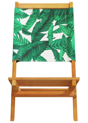Tuinstoelen 4 st inklapbaar stof en massief hout groen