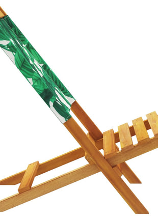Tuinstoelen 4 st inklapbaar stof en massief hout groen
