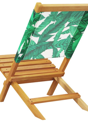 Tuinstoelen 4 st inklapbaar stof en massief hout groen