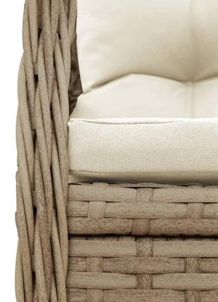 Tuinstoelen 2 st verstelbaar poly rattan beige
