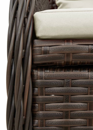 Tuinstoelen 2 st verstelbaar poly rattan bruin