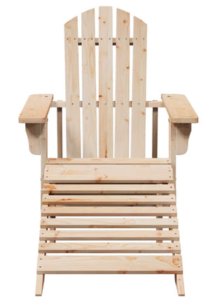 Stoel Adirondack met voetenbank massief vurenhout