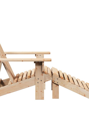 Stoel Adirondack met voetenbank massief vurenhout