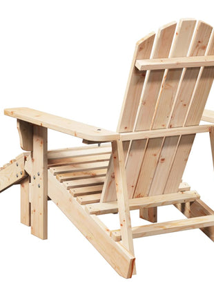 Stoel Adirondack met voetenbank massief vurenhout
