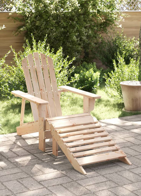 Stoel Adirondack met voetenbank massief vurenhout