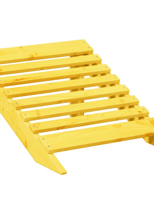 Stoel Adirondack met voetenbank massief vurenhout geel