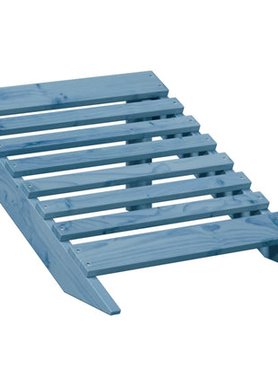 Stoel Adirondack met voetenbank massief vurenhout blauw