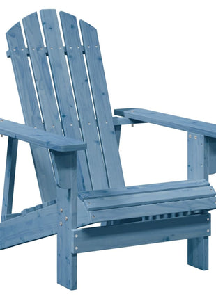 Stoel Adirondack met voetenbank massief vurenhout blauw